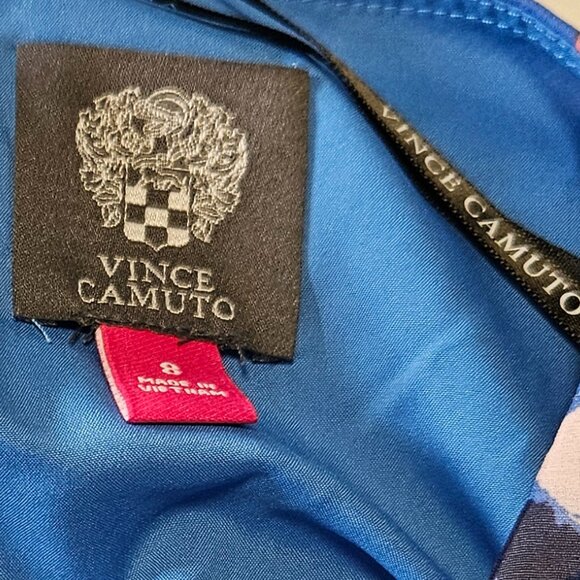 NWT Vince Camuto Dress Blue Floral Size 8 - Picture 11 of 14